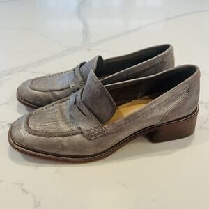 Vince Camuto Shoes Enachel Dark Taupe Block Heel Loafer Casual Women's SZ 9M